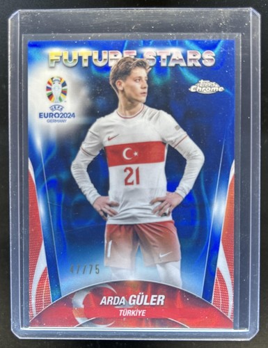 Arda Guler 2023 Topps Cromo UEFA Euro Azul Lava Refractor /75
