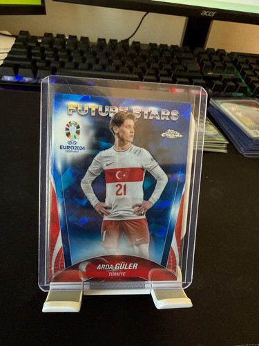 Arda Guler 2024 Topps Cromo UEFA Euro Calcio Zaffiro