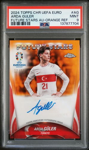 Arda Guler 2024 Topps Cromo UEFA Euro Naranja /25