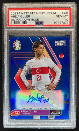 Arda Guler 2023 Panini Finest Blue Refractor /150