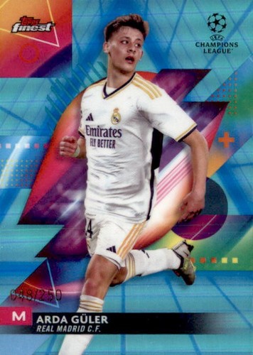 Arda Guler 2023 Topps Finest Blue Refractor /250