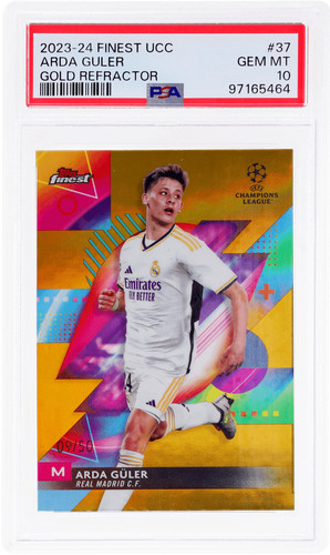 Arda Guler 2023 Panini Finest Gold Refractor /50