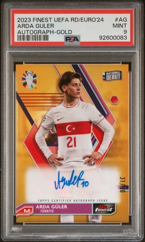 Arda Guler 2023 Panini Finest Gold Refractor /50