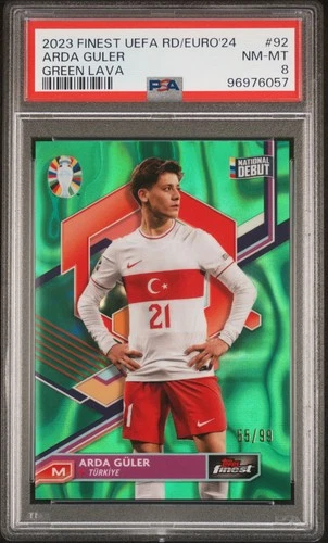 Arda Guler 2023 Topps Finest Green Lava 55/99