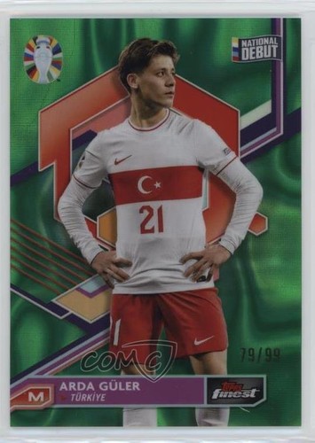 Arda Guler 2023 Panini Finest Green Lava Refractor /99