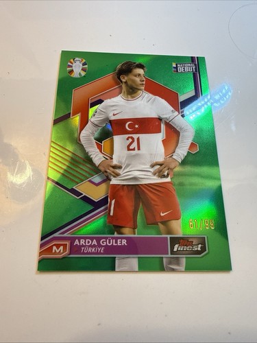 Arda Guler 2023 Topps Finest Green Refractor /99