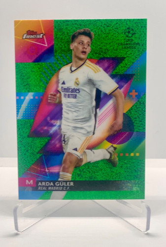 Arda Guler 2023 Topps Finest Green Speckle Refractor /125