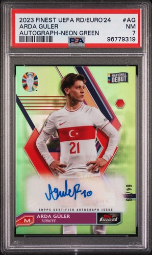 Arda Guler 2023 Topps Finest Neon Green Refractor /99