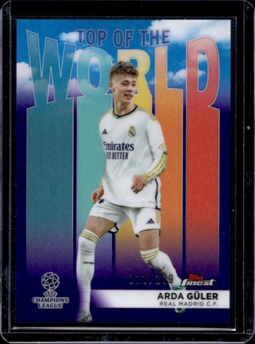 Arda Guler 2023 Topps Finest Purple Refractor /299