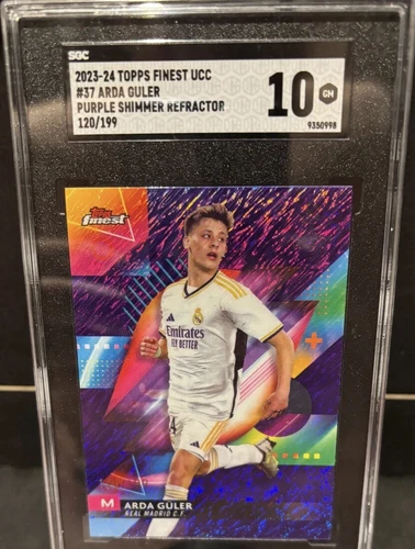 Arda Guler 2024 Topps Finest Purple Shimmer /199