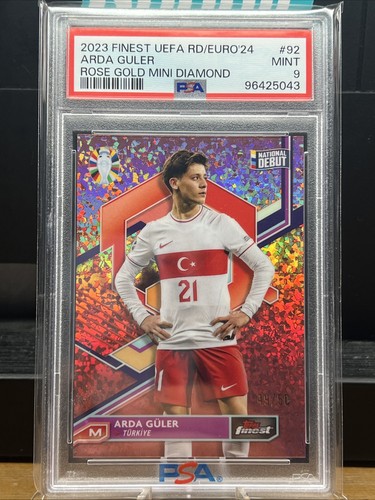 Arda Guler 2023 Panini Finest Rosegold Mini Diamond 49/50