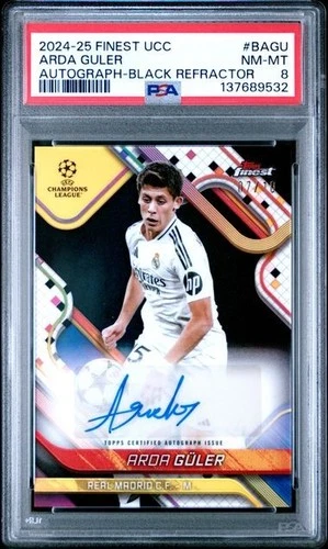 Arda Guler 2024 Topps Finest UEFA Black Refractor /10