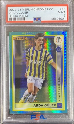 Arda Guler 2022 Panini Merlin Chrome Aqua Prism #43