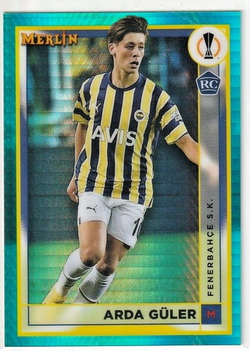 Arda Guler 2022 Topps Merlin Chrome Aqua Prism