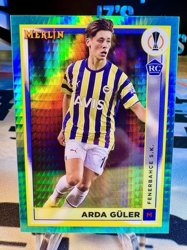 Arda Guler 2023 Topps Merlin Chrome Aqua Prism