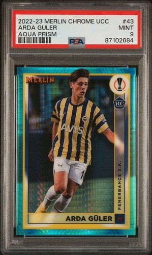 Arda Guler 2023 Topps Merlin Chrome Aqua Prism