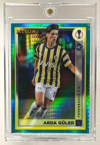 Arda Guler 2022 Topps Merlin Chrome Aqua Prism Refractor