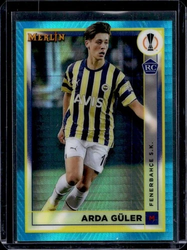 Arda Guler 2022 Topps Merlin Chrome Aqua Prism Refractor