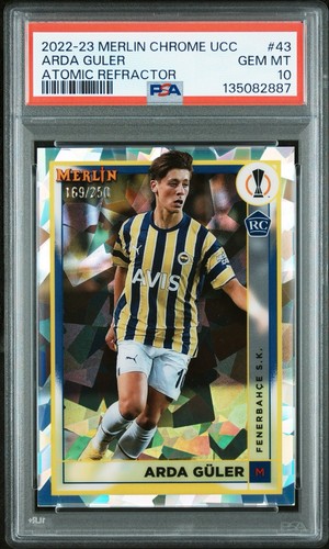 Arda Guler 2022 Topps Merlin Chrome Atomic Refractor /250