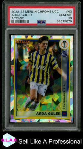 Arda Guler 2022 Topps Merlin Chrome Atomic Refractor