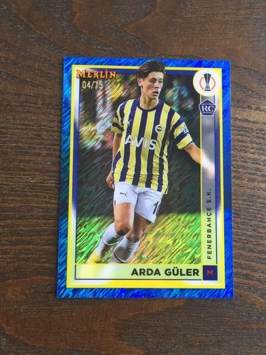 Arda Guler 2023 Topps Merlin Chrome Blue 4/75