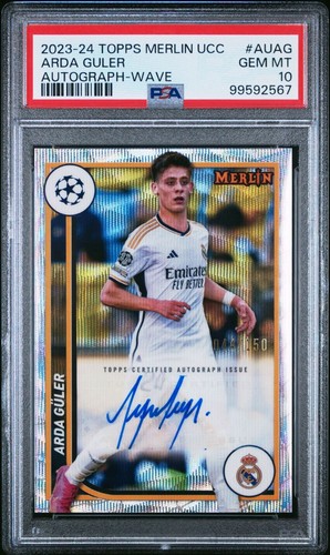 Arda Guler 2023 Topps Merlin Chrome Blue Wave /150
