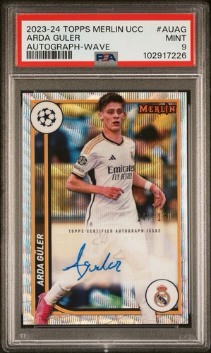 Arda Guler 2023 Topps Merlin Chrome Blue Wave Refractor /150