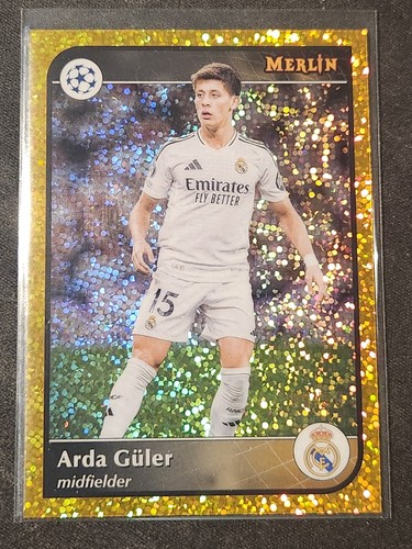 Arda Guler 2025 Topps Merlin Chrome Gold Speckle /50