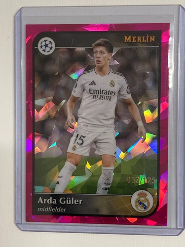Arda Guler 2025 Topps Merlin Chrome Parallel /125