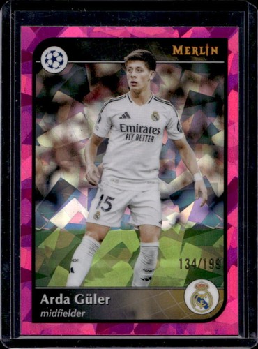Arda Guler 2024 Topps Merlin Chrome Pink Atomic Refractor /199