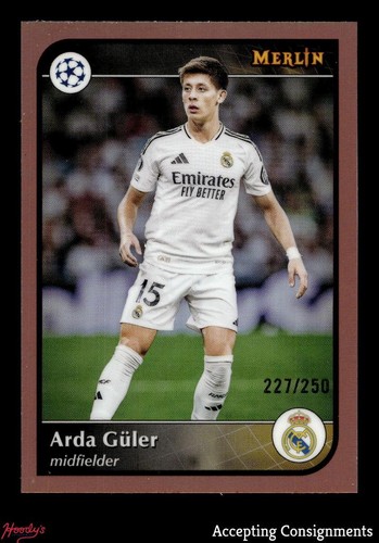 Arda Guler 2024 Topps Merlin Chrome Pink Gold Refractor /250