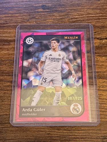 Arda Guler 2024 Topps Merlin Chrome Pink Refractor /125