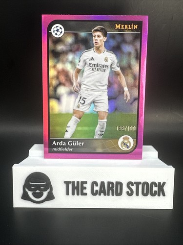 Arda Guler 2025 Topps Merlin Chrome Pink Refractor /199
