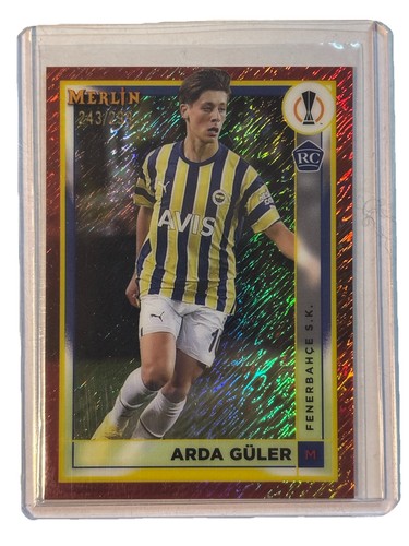 Arda Guler 2022 Topps Merlin Chrome Rose Gold Shimmer Refractor /299