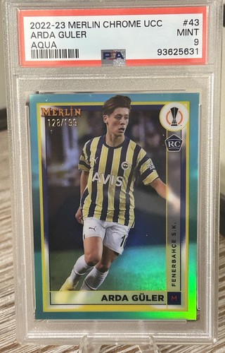 Arda Guler 2022 Panini Merlin Chrome UEFA Aqua /199