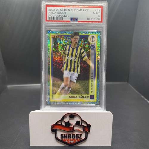 Arda Guler 2022 Panini Merlin Chrome UEFA Aqua Speckle /199