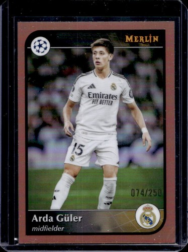 Arda Guler 2024 Topps Merlin Chrome UEFA Pink Shimmer /250