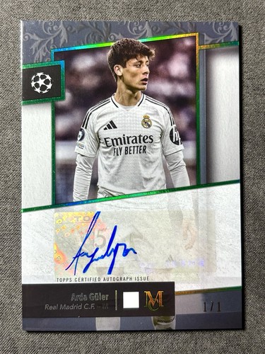Arda Guler 2025 Topps Museum Emeraude 1/1