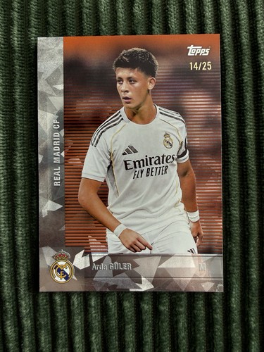 Arda Guler 2026 Topps Real Madrid Team Set Orange Cracked Ice /25