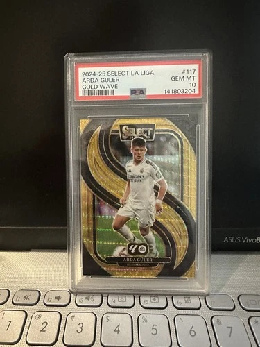 Arda Guler 2024 Panini Select Gold Wave Prizm /10