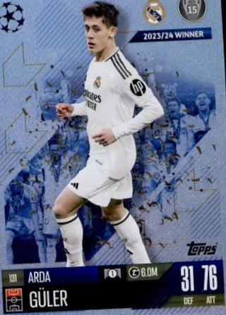 Arda Guler 2024 Topps Match Attax UEFA Club Competitions