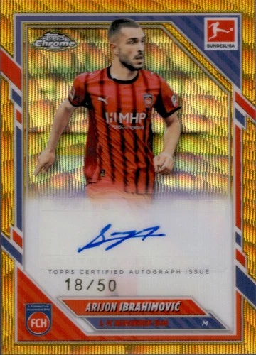 Arijon Ibrahimovic 2025 Topps Chrome Gold Wave /50