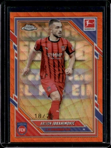 Arijon Ibrahimovic 2025 Topps Chrome Orange Wave Refractor /25