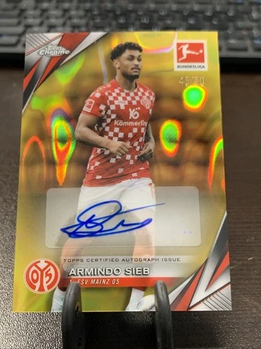 Armindo Sieb 2024 Topps Chrome Bundesliga Gold Refractor /50