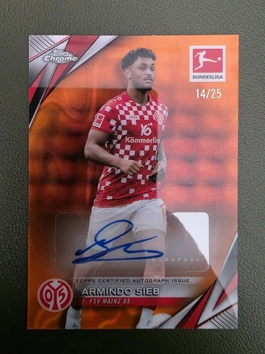 Armindo Sieb 2025 Topps Chrome Bundesliga Orange Lava /25