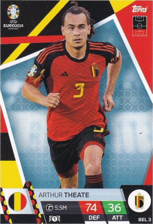 Arthur Theate 2024 Topps Match Attax UEFA EURO