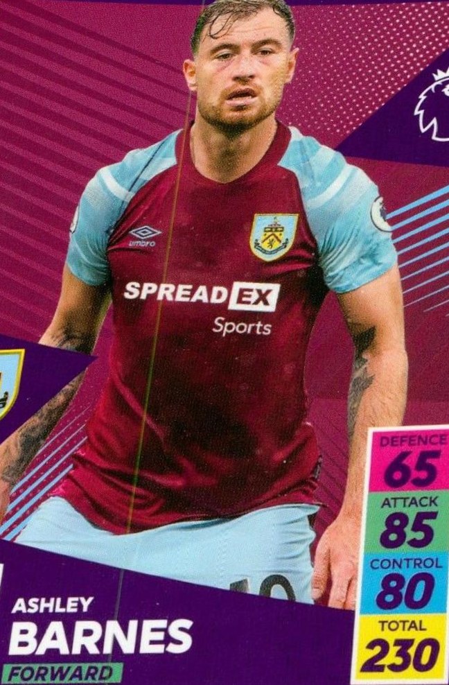 Ashley Barnes 2021 Panini Adrenalyn XL Premier League
