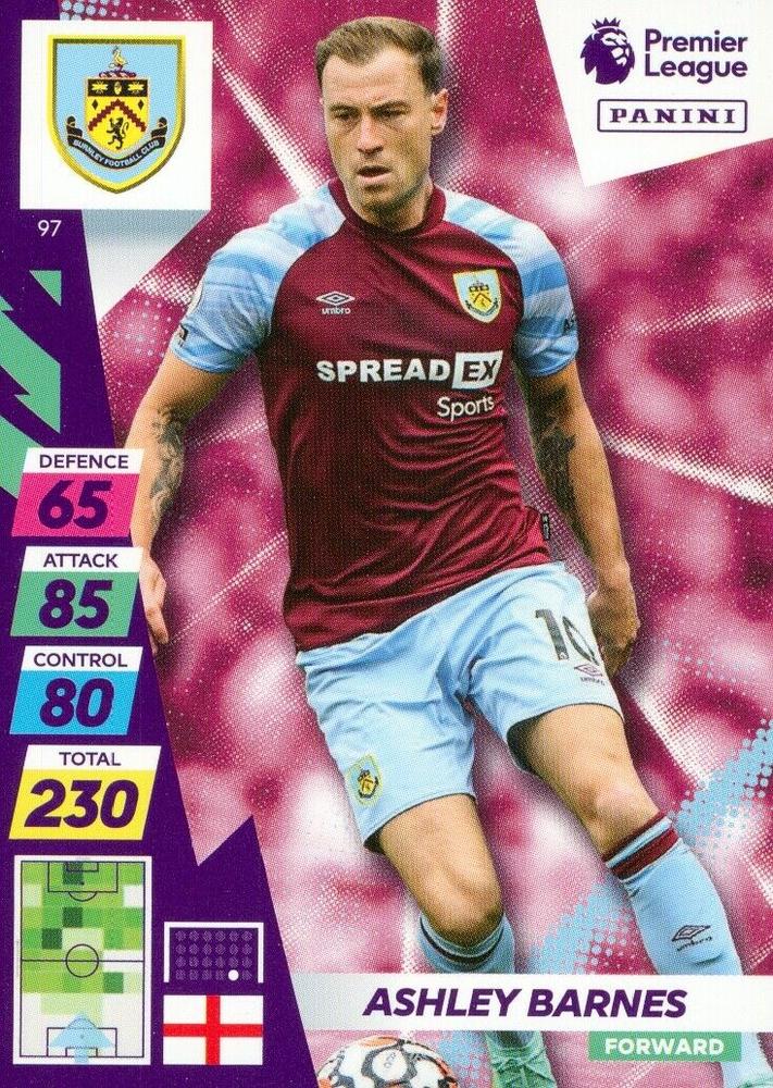 Ashley Barnes 2021 Panini Adrenalyn XL Premier League Plus