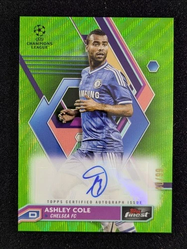 Ashley Cole 2023 Topps Finest Neon Green Wave Refractor /99