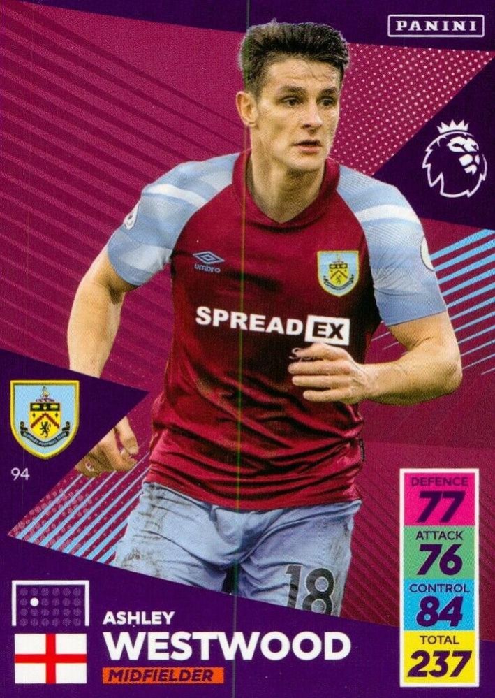 Ashley Westwood 2021 Panini Adrenalyn XL Premier League